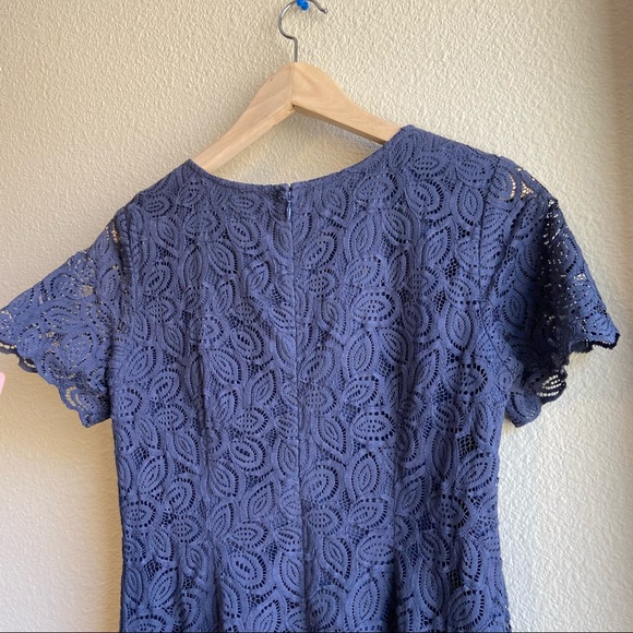 Deep Purple Ann Taylor Lace Dress - Picture 4 of 11